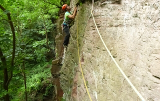 On the 2nd Ascent of 'Morris dancing on ecstasy' - Bristol - rock climbing