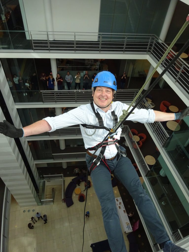 Indoor Charity abseiling event