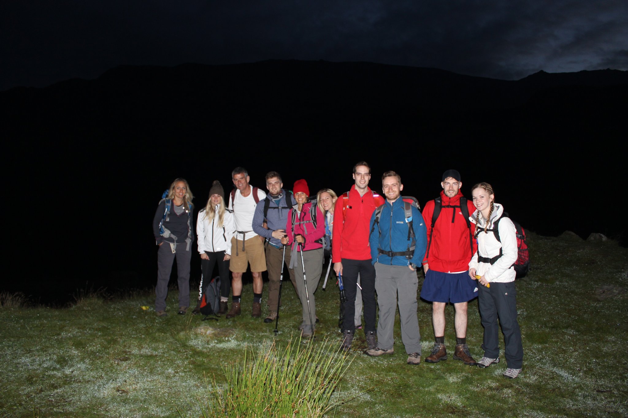Lake District 10 Peak Challenge team at a summit